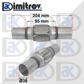Мека връзка гърне Ø 38 х 95 x 204 mm